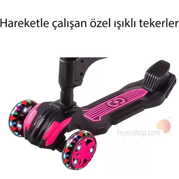 COOL WHEELS COMBO OTURAKLI SCOOTER PEMBE - Thumbnail