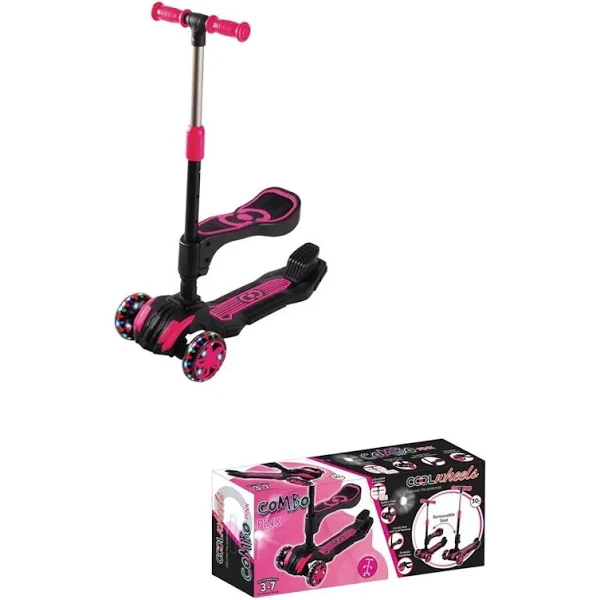 COOL WHEELS COMBO OTURAKLI SCOOTER PEMBE - Thumbnail