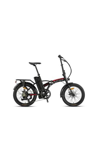 Kron - Kron Elektrone Pasific 20 Jant E-Bike MD 7 Vites Elektrikli Katlanır Bisiklet Mat Siyah-Neon Lime/Füme