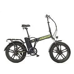 Kron Elektrone Spectra 20' Elektrikli katlanır Bisiklet mat siyah neon sarı - 1