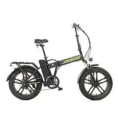 Kron Elektrone Spectra 20' Elektrikli katlanır Bisiklet mat siyah neon sarı