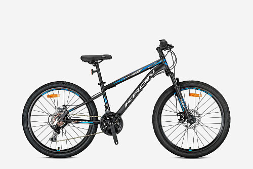 KRON VORTEX 4.0 26 JANT MTB - 14' - 21 Vites - M.DISC - Mat Siyah-Gri/Mavi
