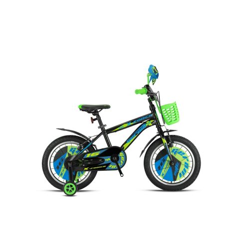 KRON X-FORCE 16 JANT MTB - 10′ - Vitessiz - V.B. - Siyah-Mavi/Neon Yeşil-