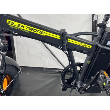 Kron Elektrone Zuma 20 JANT 7 Vites M.Disc Mat Siyah Neon Sarı Katlanır Elektrikli Bisiklet