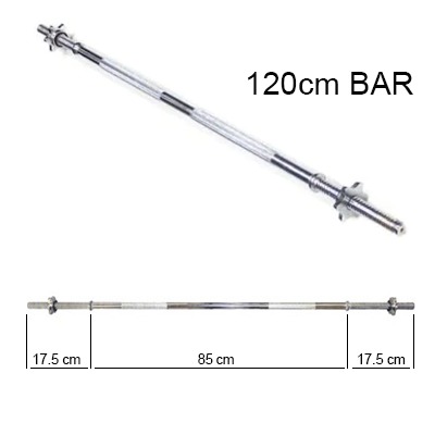 Pozitif 120 cm Krom Uzun Bar (Ağırlık - Halter - Dambıl Barı)
