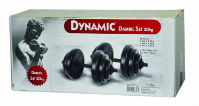 Dynamıc - Dynamıc Vinly Dumbbell Set 20 Kg