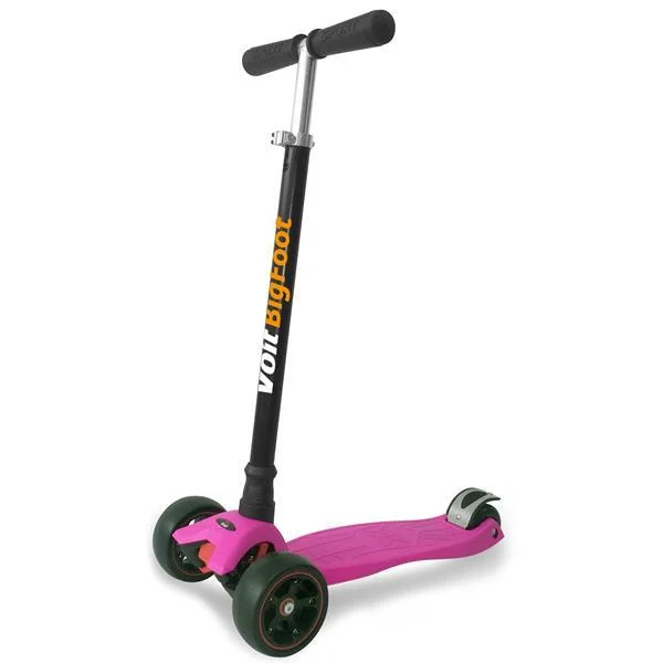 Voit - Voit 218c Işıklı Geniş 3 Teker Scooter-Fuşya