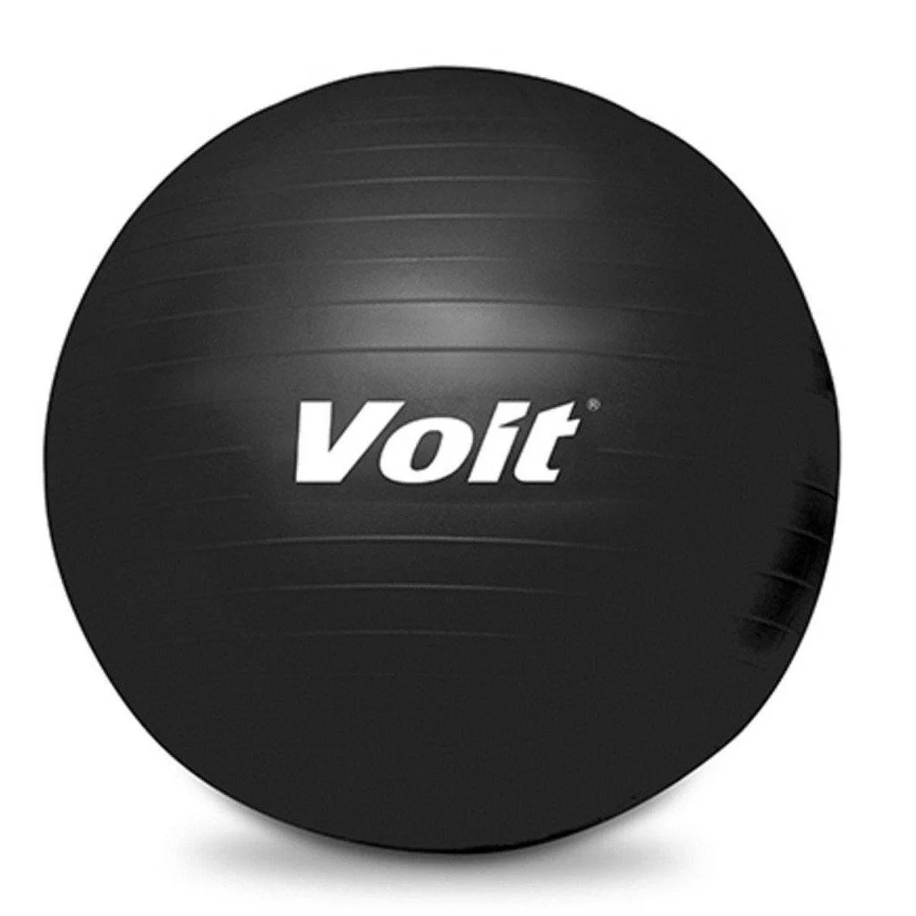 Voit - Voit 55 Cm Pilates Topu Siyah + Pompa Hediyeli