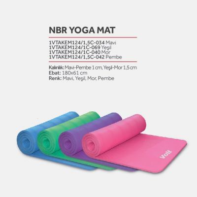 Voit Nbr Yoga Mat 1,5 cm Pembe/ 1VTAKEM124/1,5C-042