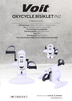 VOİT OXYCYCLE BİSİKLET/N2 PORTATİF EL VE AYAK EGZERSİZ PEDALLI KONDİSYON BİSİKLETİ - Thumbnail