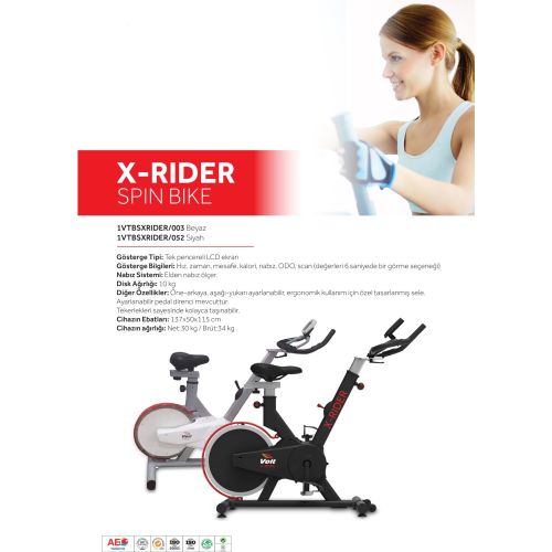Voit X Rider Spin Bike -Beyaz 